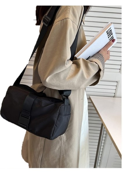 Tek Omuz Çantası Rahat Düz Renk Oxford Messenger Çanta Yüksek Anlamda Spor Çantası Kadın Küçük (Yurt Dışından)