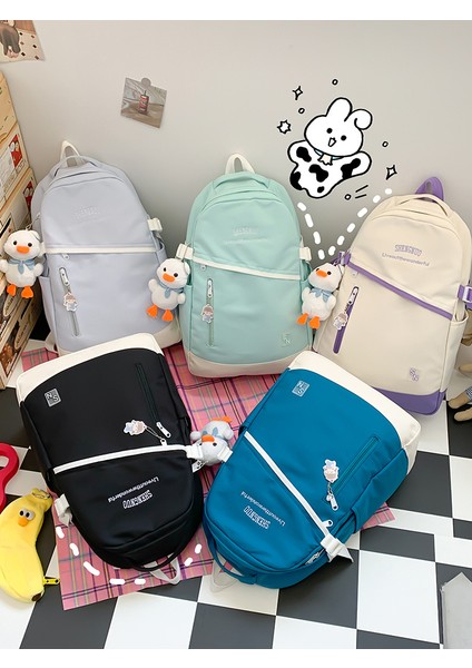 Ins Büyük Kapasiteli Kız Çocukları Için Kampüs Tarzı Rahat Sırt Çantası (Yurt Dışından) modelleri