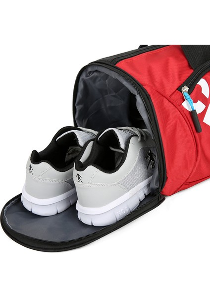 Spor Fitness Çantası Erkekler ve Kadınlar Yüzme Çantası Mektup Baskı Büyük Kapasiteli Seyahat Çantası (Yurt Dışından) indirimleri