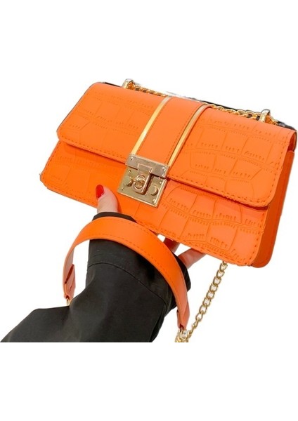 Çantalar Omuz Çantası Aksiller Moda Zincir Çanta Trend Doku Gündelik Taş Desen Işe Gidip Gelme (Yurt Dışından)