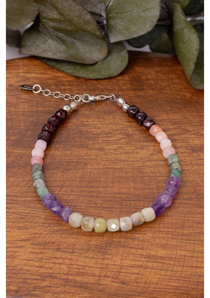 Akrep Burcu Doğal Taş Bileklik (925 Ayar Gümüş Aparatlı)