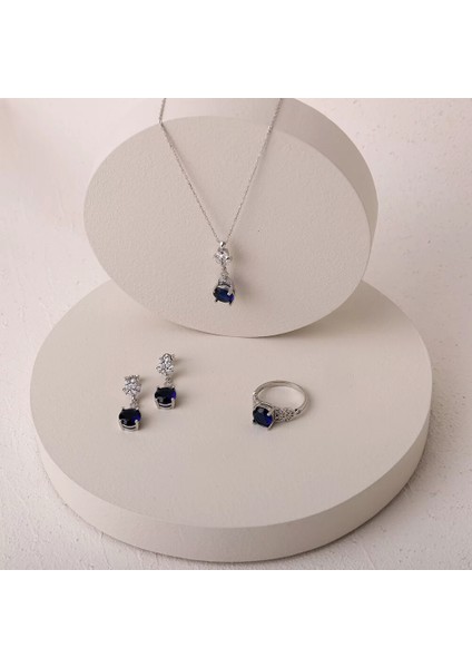 925 Ayar Zirkon Taşlı Kadın Silver Set fırsatları