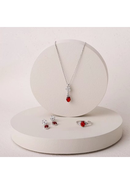 925 Ayar Zirkon Taşlı Kadın Silver Set modelleri