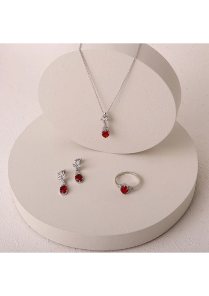 925 Ayar Zirkon Taşlı Kadın Silver Set fırsatları