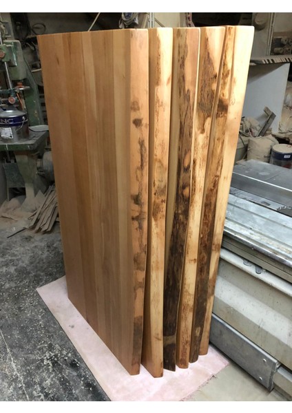 Naturel Doğal Kenar Kütük Masa Üstü Tablası 90X190.CM