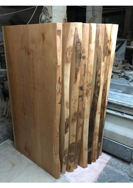 Naturel Doğal Kenar Kütük Masa Üstü Tablası 90X190.CM