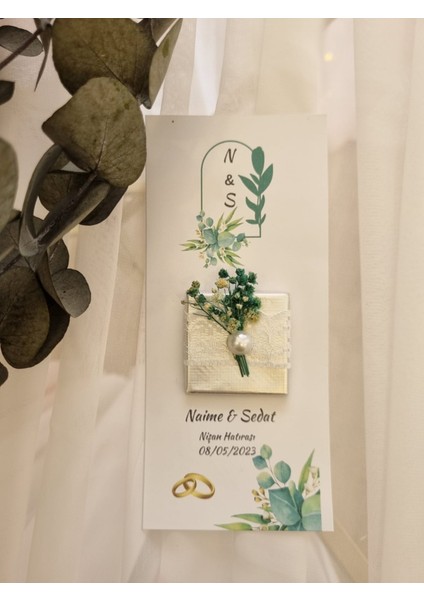 Söz-Nişan- Nikah Hediyelik Kartlı Çikolata (50 Adet)