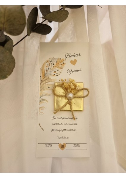 Söz-Nişan- Nikah Hediyelik Kartlı Çikolata (50 Adet) modelleri