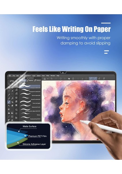 Samsung Galaxy Tab S9 Ultra 14.6 Tablet Uyumlu Paper Like Ekran Koruyucu Kağıt Hissi Veren Flim