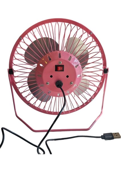 Tekno Istanbul Büyük Boy Masaüstü USB Girişli Fan Taşınabilir Metal Mini Vantilatör Serinletici - 20 cm Pembe fiyatları