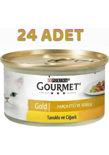 Tavuk Ciğer Parça Etli Kedi Konservesi 24X85 gr