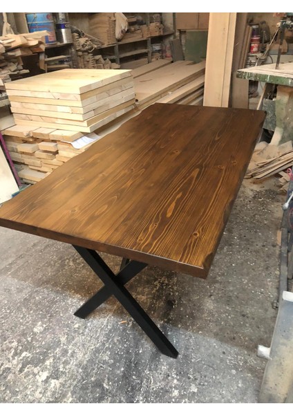 Kütük Masa Modeli Ceviz Rengi 80X150.CM