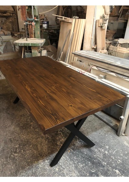 Kütük Masa Modeli Ceviz Rengi 80X150.CM