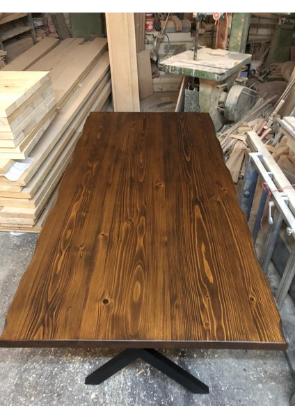 Kütük Masa Modeli Ceviz Rengi 80X150.CM