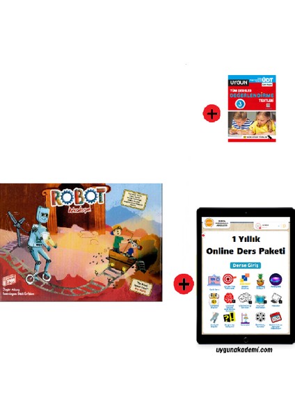 3. Sınıf Hikaye Kitabı Seti Gizemli Bahçe Yayınları Robot Arkadaşım Yeni + Sadık Uygun Yayınları 3. Sınıf Tüm Dersler Test Kitabı Yeni + 1 Yıllık Online Ders Paketi Yeni