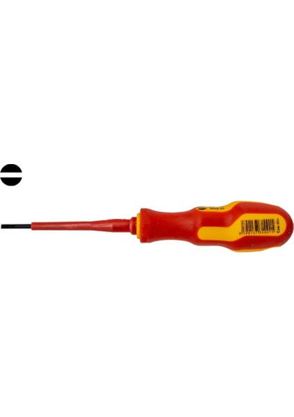 834001 Slim Serisi Elektrikçi Izoleli Düz Tornavida 2.5X75 mm