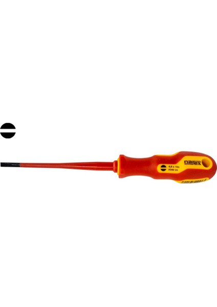 834005 Slim Serisi Elektrikçi Izoleli Düz Tornavida 4.0X100 mm