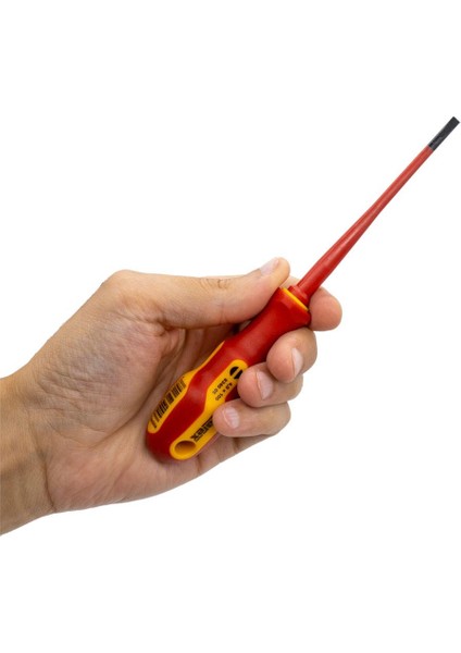 834005 Slim Serisi Elektrikçi Izoleli Düz Tornavida 4.0X100 mm