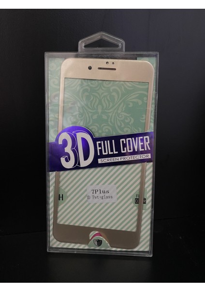 Iphone 7 Plus 3D Full Cover Kırılmaz Ekran Cam - Gold