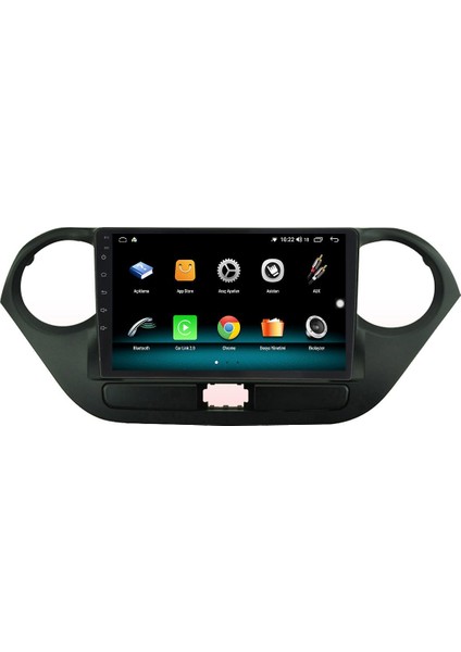 Hyundai I10 Android 10 Multimedya Carplay 2gb Ram + 32GB HDD Navigasyon Ekran