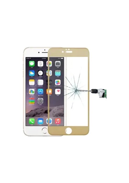 Iphone 6 Plus 3D Full Cover Kırılmaz Ekran Cam - Gold