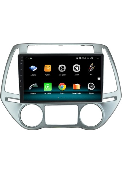 Hyundai I20 Android 10 Multimedya Carplay 2gb Ram + 32GB HDD Navigasyon Ekran