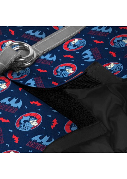 1012-4003 Waudog Clothes Soft Dog Harness With Qr Passport, "batman Blue Red" Design, S2, B 46-50 Cm, C 43-45 cm