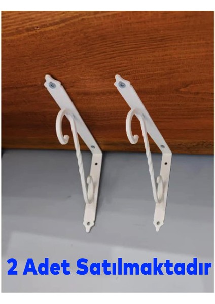 Raf Altı Raf Tutucu Ayak Ferforje Beyaz 150X110 mm 2 Adet modelleri