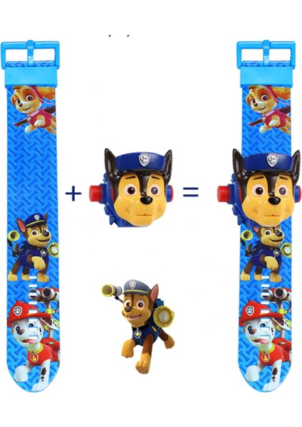 Jıngba Paw Patrol Projeksiyon Saat Chase 24 Farklı Karakteri Duvara Yansıtır