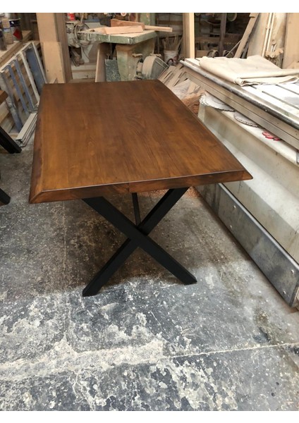 Doğal Kütük Masa Ceviz Reni 75X110.CM