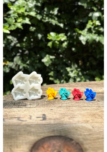 3D Yılbaşı Çanı Mini Dörtlü Mum Kalıbı ( Silikon ) fırsatları