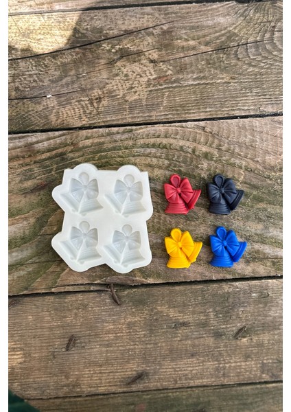 3D Yılbaşı Çanı Mini Dörtlü Mum Kalıbı ( Silikon ) indirimleri
