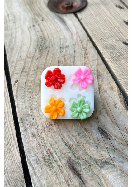 Silikon Mum Yapma Kalıbı 4'lü Set Dayanıklı Esnek Kokusuz Beş Yapraklı Yonca Çiçek Desen fiyatları