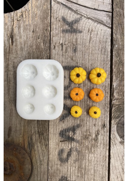Kabak Mini Altılı Mum Kalıbı ( Silikon ) modelleri