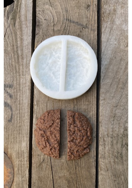 Kurabiye Yarım Ikili Mum Kalıbı ( Silikon ) modelleri