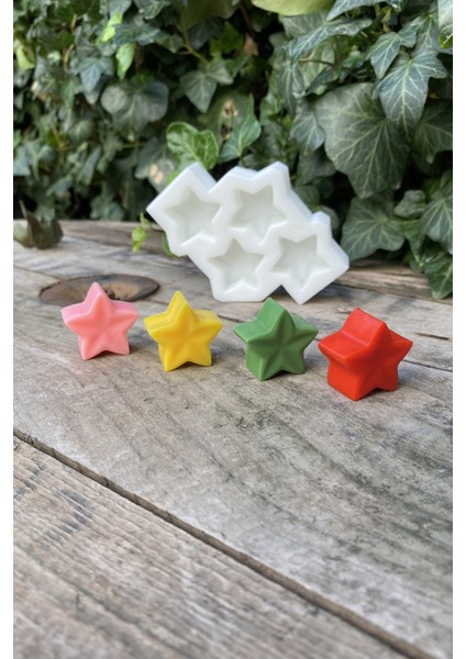 Yıldız Mini Dörtlü Mum Kalıbı ( Silikon ) indirimleri