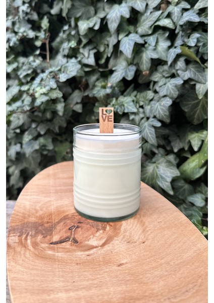 Ahşap Mum Fitili ( Love Desenli Fitil ) + Yapışkanlı Sehpa - 10 Adet fiyatları