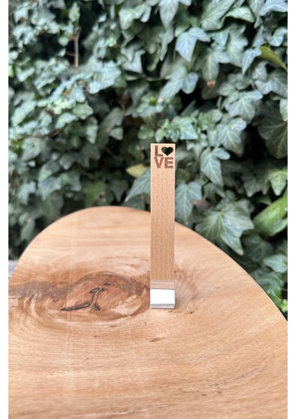 Ahşap Mum Fitili ( Love Desenli Fitil ) + Yapışkanlı Sehpa - 10 Adet fırsatları