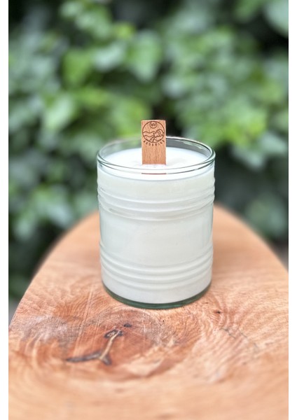 Ahşap Mum Fitili (Kova Burcu Model-1 Desenli) + Yapışkanlı Sehpa - 10 Adet fiyatları