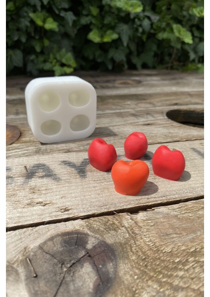 Kiraz Dörtlü Mum Kalıbı ( Silikon ) ( 2,5 x 2 x 1,8 cm ) ( Küçük Süsleme Kalıbı) 1 Adet