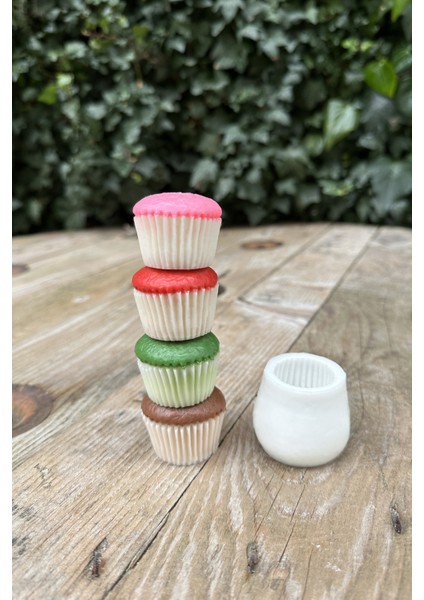 Cupcake Tekli Mum Kalıbı (Silikon)