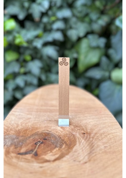 Ahşap Mum Fitili (Dönüşüm Desenli) + Yapışkanlı Sehpa - 10 Adet modelleri