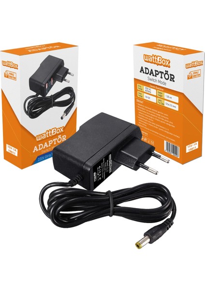 Adaptör 15V 1A 5.5x2.5mm Wattbox