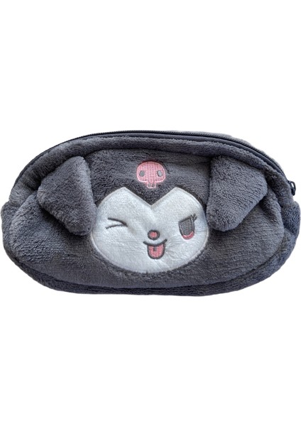 Originals Kuromi Peluş Kalemlik Gri Renk Çok Amaçlı Aksesuar Çantası 20 cm