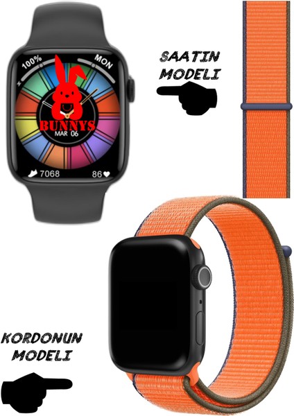 Akıllı Saat Nfc Özellikli Watch 8 Pro Bt Konuşma Özellikli Akıllı Saat Hasır Kordon
