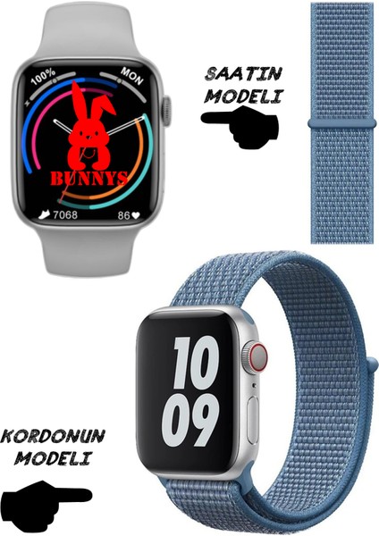 Akıllı Saat Nfc Özellikli Watch 8 Pro Bt Konuşma Özellikli Akıllı Saat Hasır Kordon