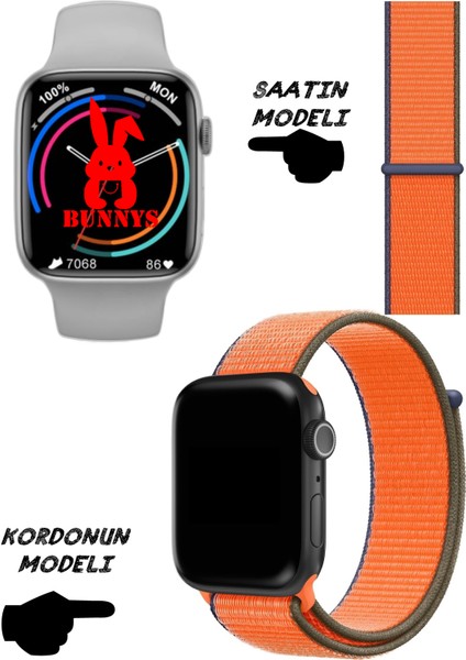 Akıllı Saat Nfc Özellikli Watch 8 Pro Bt Konuşma Özellikli Akıllı Saat Hasır Kordon