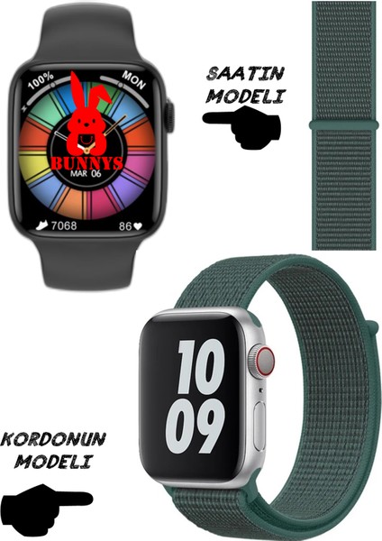 Akıllı Saat Nfc Özellikli Watch 8 Pro Bt Konuşma Özellikli Akıllı Saat Hasır Kordon