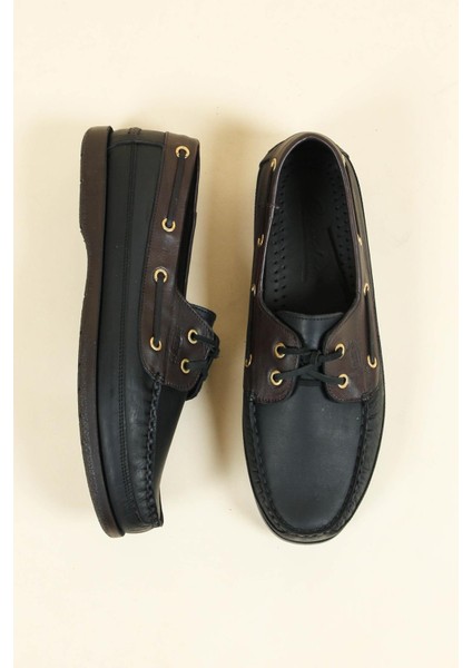 Bağcıklı Saraçlı Erkek Marine Ayakkabı SİYAH modelleri