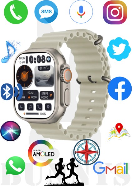 Akıllı Saat Watch 8 Ultra 49MM Amoled Ekran Konuşma Özellikli